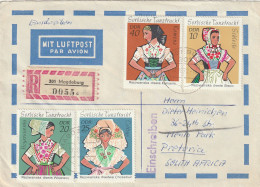 Germany DDR Cover Einschreiben Registered - 1971 - Fairy Tale Town Musicians Bremer Bremen Sorbian Dance Costumes - Storia Postale