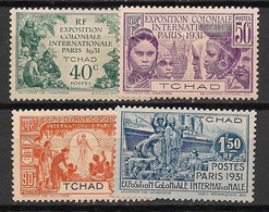 TCHAD - 1931 - N°YT. 56 à 59 - Exposition Coloniale - Série Complète - Neuf * / MH VF - Nuovi