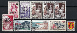 REUNION 1953-54: Lot D'obl., Petit Prix - Used Stamps