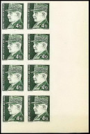 France N°521 Pétain Bloc De 8 Non Dentelé ** MNH (Imperf) - 1941-1950