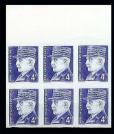 France N°522 Pétain Bloc De 6 Non Dentelé ** MNH (Imperf) - 1941-1950