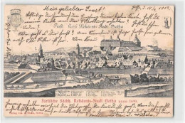39123961 - Gotha. Fuerstliche Residenz-Stadt Anno 1690 Gelaufen. Leichter Stempeldurchdruck, Leicht Fleckig, Sonst Gut  - Gotha