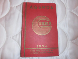 AGENDA  GIBBS  1934 - Non Classés