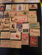 25 Old Matchbox Labels Belgium - Luciferdozen - Etiketten