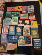 25 Old Matchbox Labels Poland Unused - Luciferdozen - Etiketten