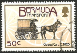 188 Bermuda Horse-drawn Charette Cheval Fiacre Diligence Closed Cart Stagecoach (BER-106) - Diligenze