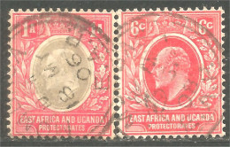 185 East Africa Uganda 1903 Edward VII 1A And 6c (BEA-3) - Unclassified