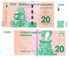 Zimbabwe 20 ZiG Gold Dollars 2024 UNC "AA" - Simbabwe