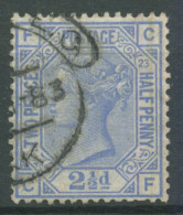 Großbritannien 1880 Königin Victoria 2 1/2 Pence, 59 Platte 23 Gestempelt - Gebruikt