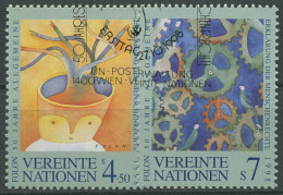 UNO Wien 1998 Erklärung Dser Menschenrechte Zeichnungen 268/69 Gestempelt - Oblitérés