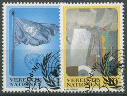 UNO Wien 1996 UNO-Flagge Gemälde 203/04 Gestempelt - Oblitérés