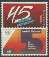 UNO Wien 1990 45 Jahre Vereinte Nationen 104/05 Postfrisch - Ungebraucht