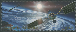 UNO Wien 1999 Weltraumforschung Satelliten 293 Blockeinzelmarke Postfrisch - Ungebraucht