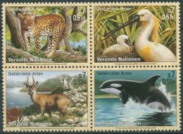 UNO Wien 2000 Gefährdete Tiere Leopard Ente Hirsch Wal 303/06 ZD Postfrisch - Unused Stamps