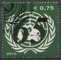 UNO Wien 2010 65 Jahre Vereinte Nationen UNO-Emblem 677 Gestempelt - Usati