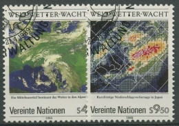 UNO Wien 1989 Meteorologie Wetterwacht Satellitenbilder 92/93 Gestempelt - Usados