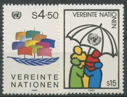 UNO Wien 1985 Freimarken Segelboot, Menschen Mit Schirm 49/50 Postfrisch - Unused Stamps