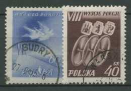 Polen 1955 Radsport Internationale Friedensfahrt 905/06 Gestempelt - Usati