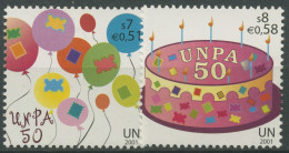 UNO Wien 2001 UN-Postverwaltung Geburtstagsgrüße 342/43 Postfrisch - Unused Stamps