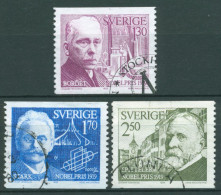 Schweden 1979 Nobelpreisträger 1093/95 Gestempelt - Usados