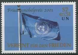 UNO Wien 2001 Friedensnobelpreis Kofi Annan Flagge 350 Postfrisch - Ongebruikt