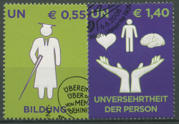 UNO Wien 2008 Menschen Mit Behinderung 543/44 Gestempelt - Usados