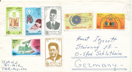 Egypt Cover Sent Air Mail To Germany 18-2-1992 Topic Stamps - Cartas & Documentos