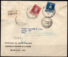 ARGENTINA 1935. Registered Official Cover Circulated Within Buenos Aires - Lettres & Documents