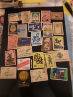 25 Old Matchbox Labels  '50's Unused - Boites D'allumettes - Etiquettes