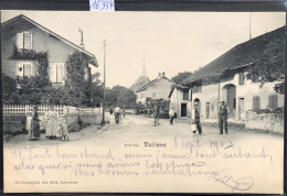 Daillens (Vaud) La Rue Et Ses Habitants, Maisons, L'église Au Fond, Ferme, Vers 1903 (16'934) - Daillens