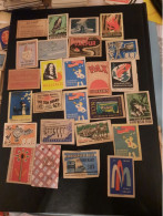 25 Old Matchbox Labels - Scatole Di Fiammiferi - Etichette