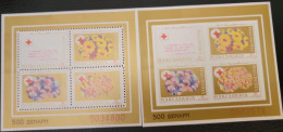 O) 1993 MACEDONIA. RED CROSS, MIXED BOUQUET 20d,  SCT RA27, PERFORATED AND IMPERFORATED, MNH - Nordmazedonien