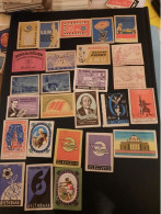 25 Old Matchbox Labels - Scatole Di Fiammiferi - Etichette