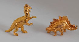 FEVE - FEVES -  "DORÉES LES DINOSAURES 1994"  - WIETZEL -  LOT DE 2 DINOSAURES - Animals