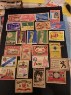 25 Old Matchbox Labels - Cajas De Cerillas - Etiquetas
