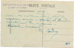 FRANCE. 1919.ARMEE D’ORIENT. «WAGON CANTINE N°16, VILLE DE PARIS -CORDOUE ».(ITALIE).  - Militaire Stempels Vanaf 1900 (buiten De Oorlog)