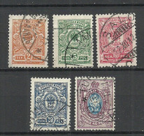 FINLAND FINNLAND 1911/15 Michel 61 - 65 O Incl. Nice Cancel SALO - Usados