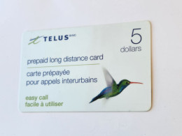 Canada-(170990)-telus Brid-(66)-(5$)-prepiad Mint Card(plastic)-+1card Prepiad Free - Canada