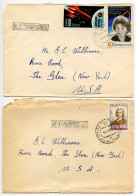 Russia / Soviet Union 1963 2 Covers; Каунас (Kaunas, Lithuania) To Watervliet, New York; Mix Of Stamps - Brieven En Documenten