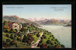 AK Sigriswil /Thunersee, Hotel-Pension Alpenruhe Mit Seepromenade  - Sigriswil