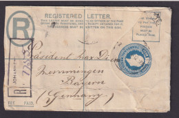 Transvaal Johannesburg Südafrika R Ganzsache Registered Letter Memmingen Bayern - Covers & Documents