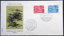 Iceland 1969  NORDEN   Minr.426-27  FDC    ( Lot 6570 ) FOGHS COVER - FDC