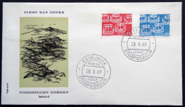 Iceland 1969  NORDEN   Minr.426-27  FDC    ( Lot 6669 ) FOGHS COVER - FDC