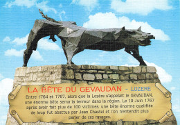 48  MARVEJOLS STATUE DE LA BETE DU GEVAUDAN  - Marvejols