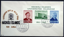 Iceland 1961  Minr. MiNr.356-58B Block 3   FDC ( Lot 6540 ) - FDC