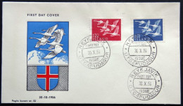 Iceland 1956 NORDEN    MiNr.312-13   FDC (LOT  6570) FOGHS COVER - FDC