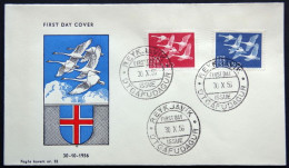 Iceland 1956 NORDEN    MiNr.312-13   FDC (LOT  6669) FOGHS COVER - FDC