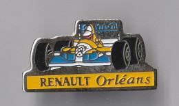 PIN'S THEME VOITURE FORMULE 1  RENAULT  ORLEANS  DANS LE LOIRET - Renault