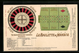 AK La Roulette De Monaco, Spieltisch Mit Erklärungen  - Altri & Non Classificati