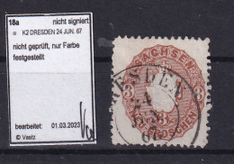 Wappen 3 Ngr. Mit K2 DRESDEN 24 JUN 67 - Saxony
